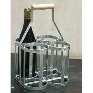 Plateau de service de barre et support Portable fil de fer fabriqué en métal Champagne Caddy noir enduit fini 6 colonnes support de bouteille Caddy - Product Image 6