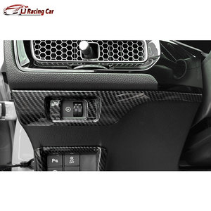 ABS Carbon Look kit interni per auto interruttore del pannello del pulsante adesivo per <span class=keywords><strong>Honda</strong></span> <span class=keywords><strong>Civic</strong></span> 11th FE1 FE2 FL1 FL2 RS 2022-2025 - Product Image 2
