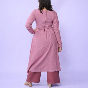 Extra-Thin <b>Linen</b> Kurti with Side Slit Breathable Dresses <b>Top</b> Comfortable and Stylish - Product Image 3