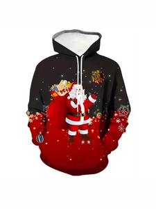 Sudadera con Capucha Personalizada de Navidad para Hombre, Cómoda y Moderna, 100% Poliéster, con Logotipo Personalizado, MOQ Bajo - Product Image 2