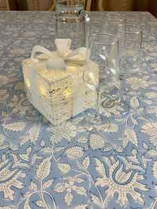 Nappe en coton indien imprimé main fait à la main, rectangle floral, couverture de table à manger, décor de ferme bohème - Product Image 2