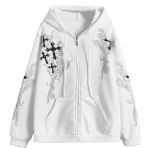 Sudadera con Capucha de Forro Polar con Cremallera para Hombre de la Mejor Calidad, 100% Algodón, Impresión Personalizada Completa, Ropa Urbana a un Precio Razonable, Poliéster/Algodón - Product Image 1