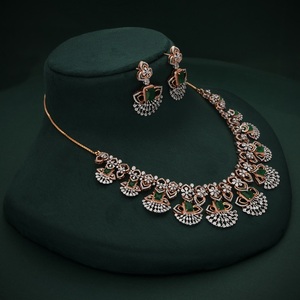 Conjunto de Collar y Aretes de Diamantes Naturales en Oro Puro de 18k de Alta Calidad, Joyería con Diamantes Reales para Mujer - Product Image 2