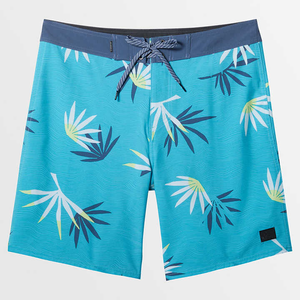 Logo personnalisé Short de bain de plage décontracté pour homme avec impression numérique solide et séchage rapide toile tissu spandex/polyester maillot de bain - Product Image 3