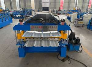 Machine à fabriquer des tôles de toiture trapézoïdales à double couche, machine à fabriquer des panneaux muraux ondulés IBR, machine à fabriquer des tuiles en <span class=keywords><strong>bambou</strong></span> effet 3D - Product Image 4