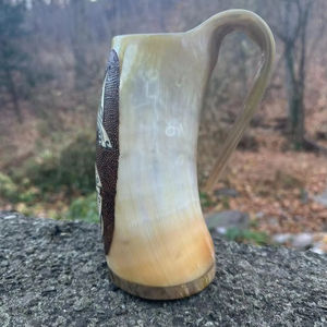Handcrafted Natural Horn Mug Unique Drinkware, Eco-Friendly, Durable, Perfect <b>Gift</b> for Coffee, Tea, or <b>Whisky</b> <b>Lovers</b> - Product Image 1