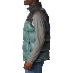 Chaleco de invierno personalizable para hombre, ligero, cálido, con burbujas, sin mangas, de talla grande, OEM disponible - Product Image 3