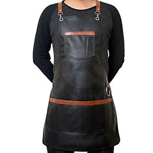 ผ้ากันเปื้อนหนังวัวแบบพรีเมี่ยมสำหรับงานเชื่อมบาร์บีคิวและงานไม้ระบายอากาศได้ดี - Product Image 1