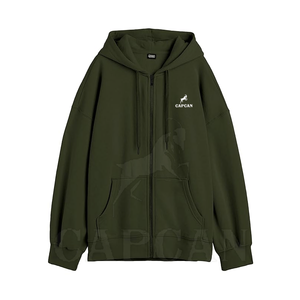 Sudadera con Capucha para Mujer de Capcon Sport, 100% Algodón Ecológico, Transpirable, con Cierre Completo y Logotipo Frontal en el Cuello, 220g, Invierno - Product Image 1