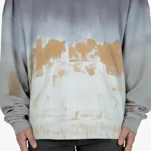 Custom Streetwear 100% Cotton Heavyweight Winter Windproof Eco-Friendly Acid Washed Crop Oversized Distressed <b>Zip</b> Hoodie - Product Image 6