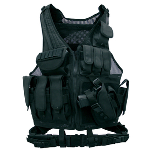 เสื้อกั๊กถ่วงน้ำหนักมีสายคล้องไหล่และเอวแบบปรับได้กระเป๋าเสื้อกั๊กยุทธวิธีสะพายไหล่คุณภาพระดับพรีเมียม - Product Image 3