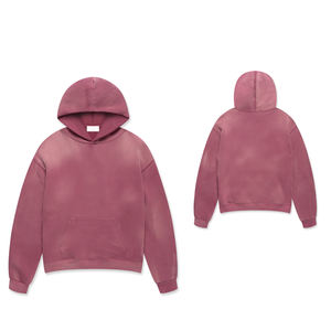 Sudadera con Capucha de Alta Calidad para Hombre, 550 GSM, Poliéster/Algodón, Diseño Desgastado por el Sol, Logotipo Frontal, Invierno, Personalizada, con Bolsillo Lateral - Product Image 6