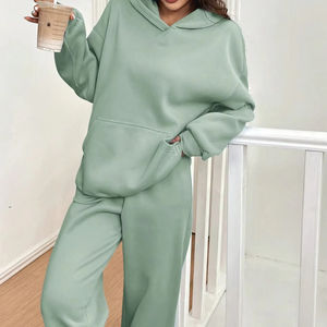 ชุดวอร์มผู้หญิงมีฮู้ดและกางเกงขาบานประดับพลอยเทียมชุดออกกำลังกายแฟชั่น Y2K - Product Image 1