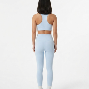 New Fashion High Waisted Sky Blue Solid Gym Yoga <b>Leggings</b> Solid Color Women Scrunch Butt <b>Seamless</b> <b>Leggings</b> For Running - Product Image 5