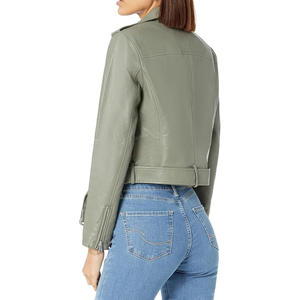 Haute qualité respirant moto femmes décontracté hiver élégant motard fermeture éclair en plein air mode dames respirant vestes en cuir - Product Image 6