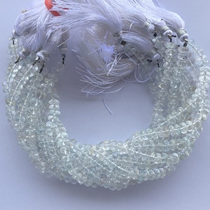 4mm 6mm 8mm 10mm Topacio blanco Natural facetado Rondelle cuentas de piedras preciosas hebras al mejor precio de fábrica al por mayor en línea 2025 - Product Image 1