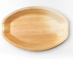 Plateaux ovales biodégradables en feuille de palmier Areca pour le service des aliments avec une conception solide et étanche - Product Image 6