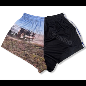 Fabricant de shorts de rugby décontractés avec poches et fermetures éclair en tissu sublimé pour femmes avec impression personnalisée - Product Image 6