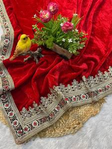 Diseño de seda suave Sari bordado secuencia trabajo estilo tradicional boda fiesta desgaste para mujeres indio pakistaní desgaste sari. - Product Image 3