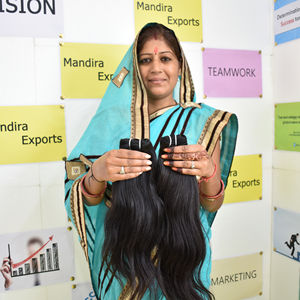 Vente en gros pas cher Extensions de cheveux crus Cheveux indiens crus cuticules alignés Paquet Kinky Straig Machine Double Trame de cheveux humains - Product Image 5