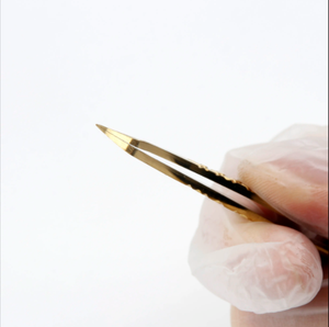 Venta al por mayor de pinzas para pestañas postizas de acero inoxidable con etiqueta privada, aplicador Laah - Product Image 6