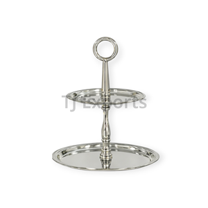 Plato Redondo de Acero Inoxidable para Servir Chocolate con Asa de Anillo Diseñado para una Presentación Elegante en Hoteles y Banquetes - Product Image 2