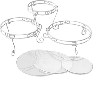 MS INC – support de gâteau en métal pour fête d'anniversaire, présentoir de gâteau, porte-gobelet en métal - Product Image 2