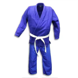 Kimono Profesional de Judo Liso Morado, Uniforme de Judo Brasileño Personalizado Azul Unisex, 100% Algodón Elástico Ligero - Product Image 5