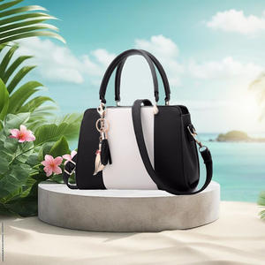 Vente de gros Nouveau grand sac à main de luxe en cuir véritable souple tendance avec logo personnalisé - Product Image 6