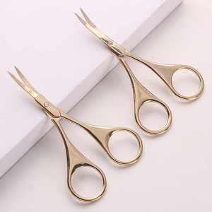 Tijeras para uñas de acero inoxidable súper afiladas para mujer, tijeras para cutículas con borde curvo de alta precisión con hoja recta - Product Image 3