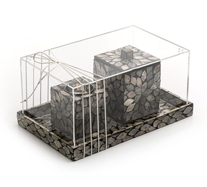 Safety Acrylic <b>Lid</b> Mother of Pearl Resin Design Home <b>Decor</b> Incense <b>Box</b> Tray Set Luxury Homemade Stylish Dinnerware Food Tray - Product Image 5