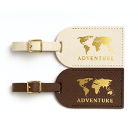 Étiquettes à bagages personnalisées en cuir avec logo en lettres dorées en vrac, cadeaux de mariage, cadeaux pour invités