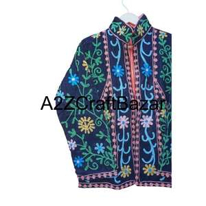 Chaqueta Bomber Floral Vintage Bordada a Mano con Forro de Algodón de Tela Tejida, Diseño Ecológico y Reversible para Mujer - Product Image 2