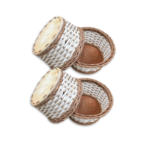 PANIERS ronds élégants en rotin: stockage de bureau simple avec des paniers en rotin polyvalents de haute qualité - Product Image 1