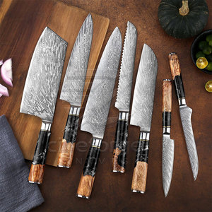 Ensemble de couteaux de chef en damas de haute qualité en gros, matériau durable, meilleur ensemble de couteaux de chef en damas - Product Image 2