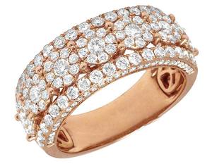 9.00 Carat Hip Hop Or Rose VVS Moissanite Diamant Taille Ronde Bagues Glacées Pour Hommes Argent Sterling 925 - Product Image 1