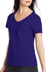 Camiseta Perfect-t con cuello en V para mujer, camiseta de manga corta de algodón hilado en anillo para mujer, fabricante Expanza Industries - Product Image 3