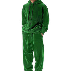 Wholesale Custom Men's <b>Velour</b> <b>Tracksuits</b> Fashionable 100% Cotton Breathable <b>Plus</b> <b>Size</b> Set for Spring and Winter - Product Image 2
