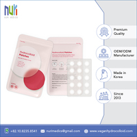 Offre Spéciale Corée Origine Logo Personnalisé Hydrocolloïde 10mm Biseauté Transparent Bouton Patch Couverture Top Notch Qualité Zits