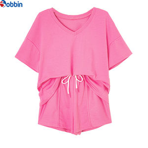 High Quality Cotton Drop Shoulder Oversized T Shirt <b>Shorts</b> Set Unisex Custom Logo <b>Women's</b> Streetwear 2 Pcs Workout Matching Set - Product Image 5