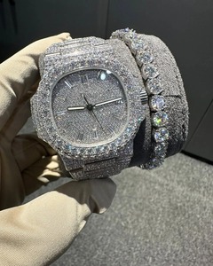 Customised Logo Limited Edition Luxury Men's Moissanite <strong>Watch</strong> Fully Iced VVS Diamond Bling Timepiece Top Selling Product - Product Image 3