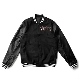 High Quality Men's Letterman Varsity <b>Jacket</b> with Wool Body and Genuine Leather Sleeves <b>Smart</b> and Stylish Winter Wear - Product Image 4