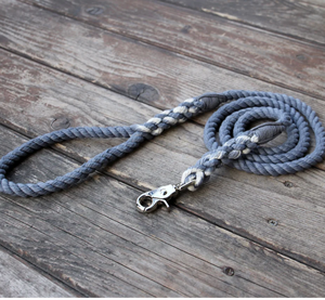 สายจูงสุนัขเชือกฝ้ายธรรมชาติสีน้ําเงินริมทะเล - สายจูงสุนัขเดินทะเล, สายจูงเชือกตะกั่วสุนัขเชือก - สายจูงสุนัข Ombre - สายจูงสุนัข - Product Image 1