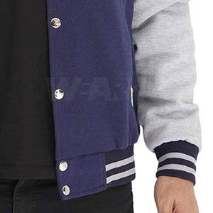 OEM Vestes Letterman à manches longues grande taille pour hommes Vêtements d'extérieur vierges unis à imprimé personnalisé - Product Image 6