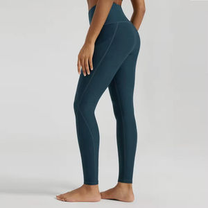 Pantalones de cintura alta para levantar glúteos, pantalones de gimnasio, cierre de cintura elástica, mallas de entrenamiento deportivas sólidas para correr, Yoga, otros ejercicios - Product Image 4