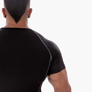 Dernière chemise de sport de gymnastique pour hommes 100% coton respirante à séchage rapide pour tissu tricoté de fitness - Product Image 5