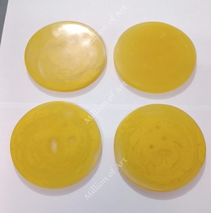 ชุดที่รองแก้วอีพ็อกซี่เรซิ่นวอลนัทคลาสสิกขนาด10ซม. สร้างสรรค์หินอ่อนสีดำสีขาวแผ่นรองครัว - Product Image 3