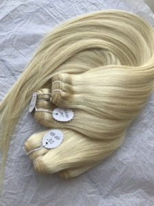 Wholesale Cambodian Malaysian Cuticle Aligned Straight Smooth #60 Silky Wefted Remy Virgin Human Hair Extensions India Vendor - Product Image 6