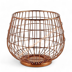 Elegante cuenco de rejilla de alambre de hierro y Metal de 10 pulgadas, Base elevada, cocina decorativa, mesa de comedor, cubierta de exhibición de almacenamiento, estilos de condominio - Product Image 4