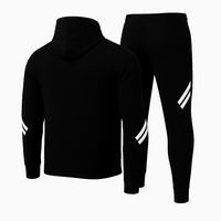 Ensemble de survêtement respirant pour homme, coupe slim, imprimé, 2 pièces, avec capuche |   Tenue de sport décontractée pour la course à pied et l'entraînement avec logo personnalisé